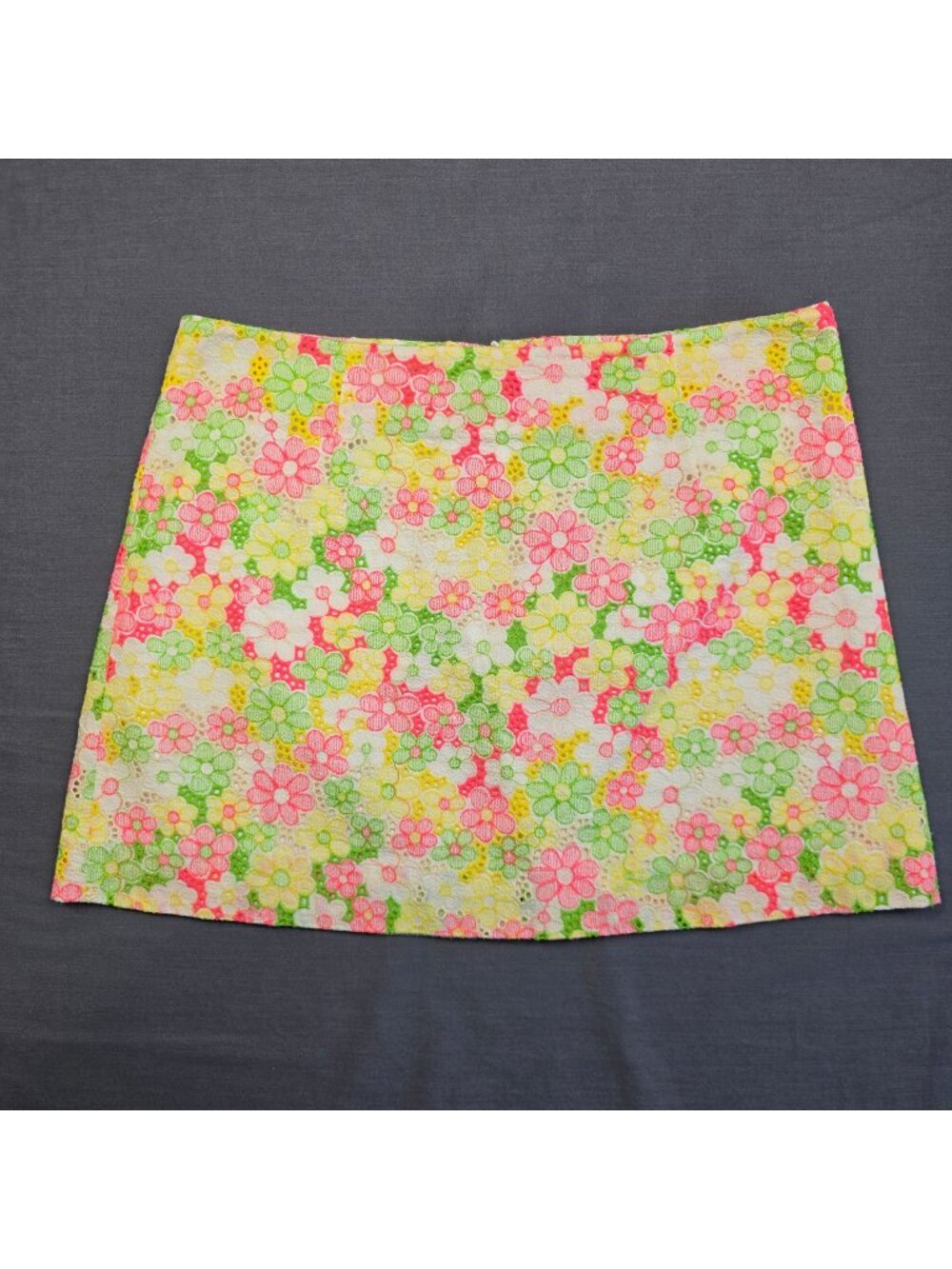 Lilly Pulitzer Floral Sunbonnet Mini Skirt Size 4 Floral Bright 100% Cotton
